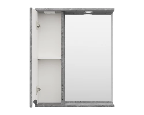 Зеркальный шкаф Misty Атлантик - 60 левый (серый камень) П-Атл-4060-050Л