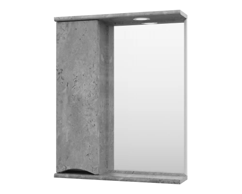 Зеркальный шкаф Misty Атлантик - 60 левый (серый камень) П-Атл-4060-050Л