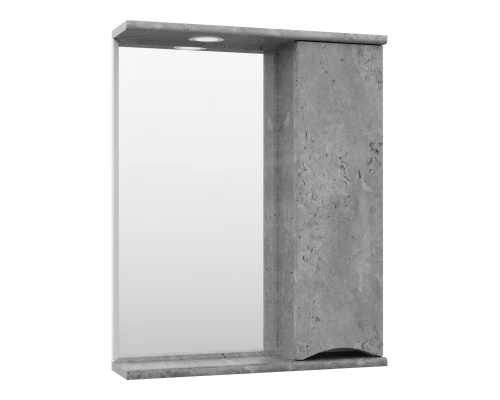 Зеркальный шкаф Misty Атлантик - 60 правый (серый камень) П-Атл-4060-050П