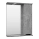 Зеркальный шкаф Misty Атлантик - 60 правый (серый камень) П-Атл-4060-050П