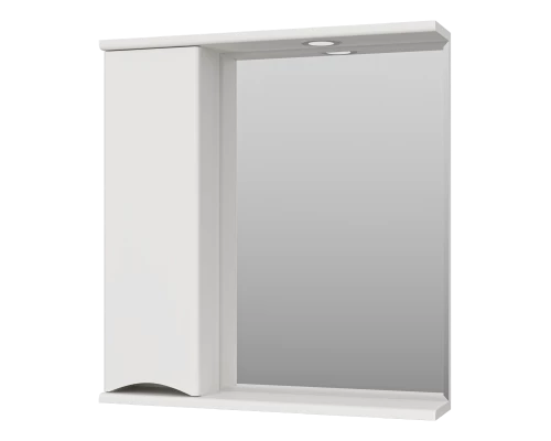 Зеркальный шкаф Misty Атлантик - 70 левый (белый) П-Атл-4070-010Л