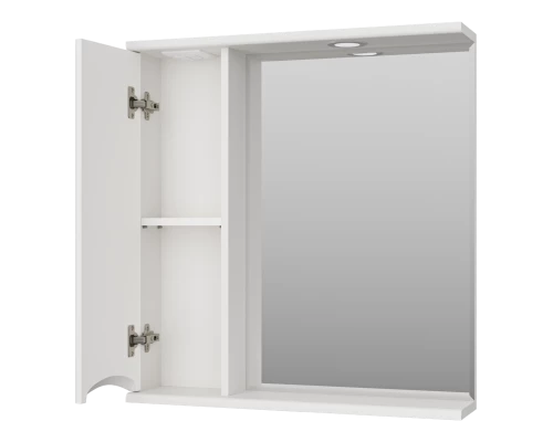 Зеркальный шкаф Misty Атлантик - 70 левый (белый) П-Атл-4070-010Л