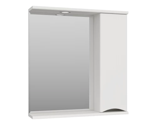 Зеркальный шкаф Misty Атлантик - 70 правый (белый) П-Атл-4070-010П