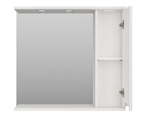 Зеркальный шкаф Misty Атлантик - 80 правый (белый) П-Атл-4080-010П