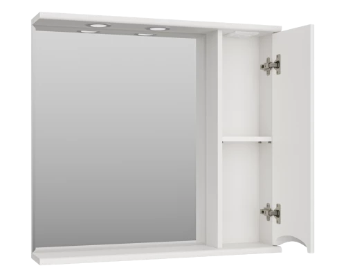 Зеркальный шкаф Misty Атлантик - 80 правый (белый) П-Атл-4080-010П