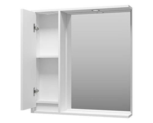 Зеркальный шкаф Brevita Balaton - 80 левый (белый)
