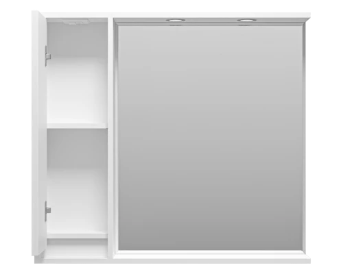 Зеркальный шкаф Brevita Balaton - 90 левый (белый)