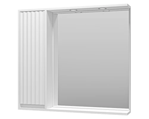 Зеркальный шкаф Brevita Balaton - 90 левый (белый)