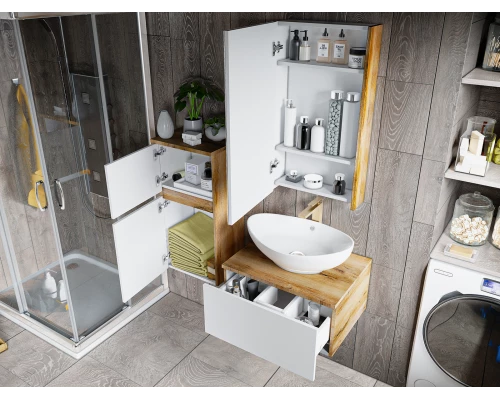 Зеркальный шкаф Misty Ива - 45 левый