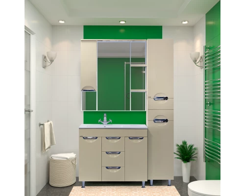 Зеркальный шкаф Misty Кристи 90 R бежевый П-Кри02090-031СвП