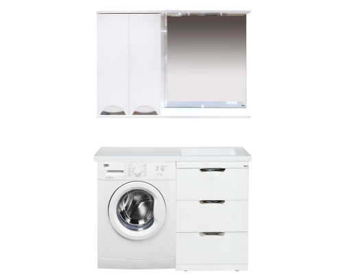 Зеркальный шкаф Misty Куба- 120 Зеркало-шкаф(свет) лев. П-Куб-01120-011Л