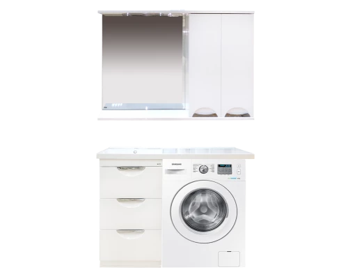 Зеркальный шкаф Misty Куба- 120 Зеркало-шкаф(свет) прав. П-Куб-01120-011П