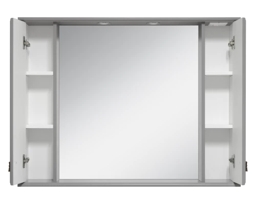 Зеркальный шкаф Misty Лувр - 105 (серый) П-Лвр03105-1504