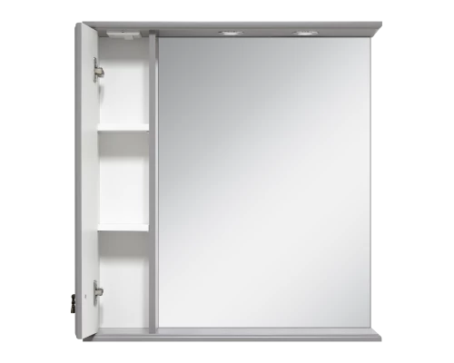 Зеркальный шкаф Misty Лувр - 75 левый (серый) П-Лвр03075-1504Л