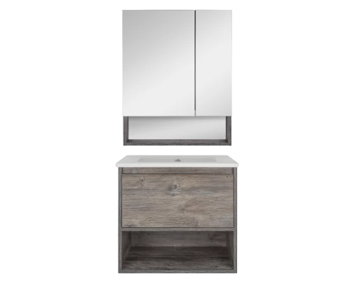 Зеркальный шкаф Misty Темза - 60 с полочкой П-Тем04060-01