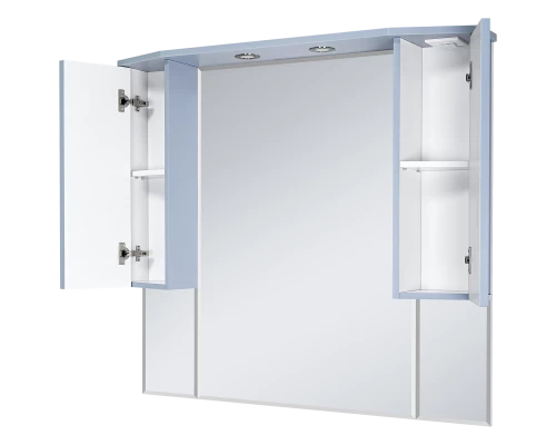 Зеркальный шкаф Misty Терра - 110 серый П-Тер02110-0501