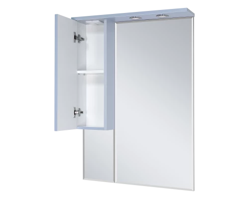 Зеркальный шкаф Misty Терра - 70 серый левый П-Тер02070-0501Л