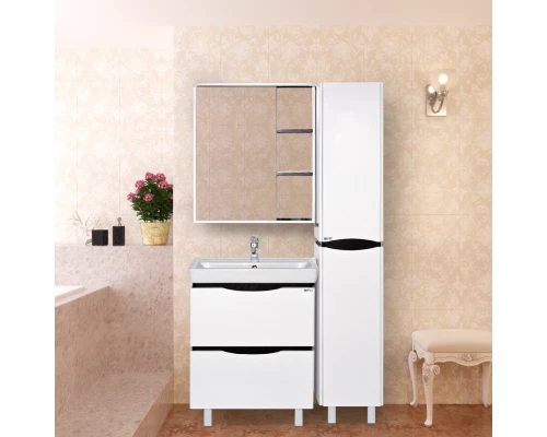 Зеркальный шкаф Misty Венера - 55 Зеркало-шкаф лев. со светом комбинированное П-Внр04055-25СвЛ