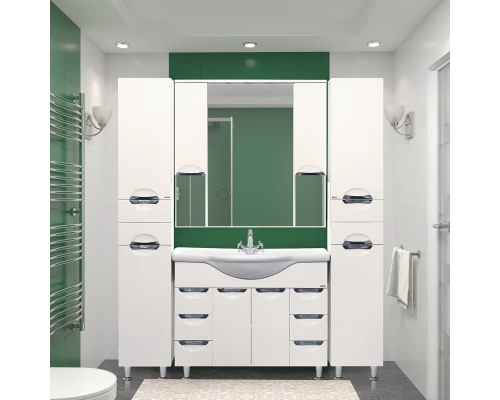 Зеркальный шкаф Misty Орхидея - 105 со светом белый П-Жас02105-011Св