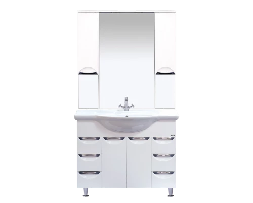 Зеркальный шкаф Misty Орхидея - 105 со светом белый П-Жас02105-011Св