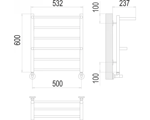 Полотенцесушитель Terminus Анкона П6 500х600