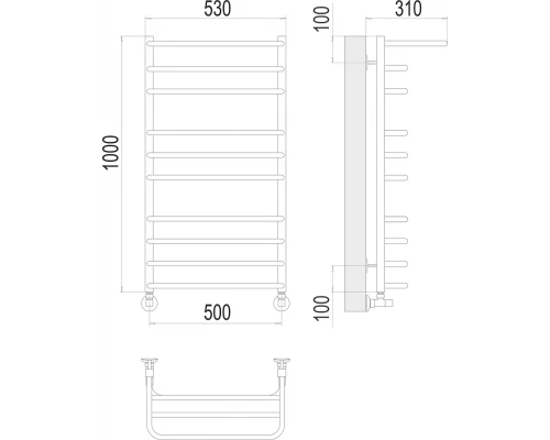 Полотенцесушитель Terminus Арктур П10 500х1000
