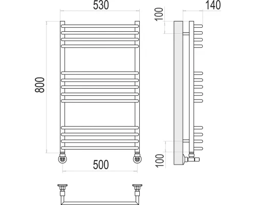 Полотенцесушитель Terminus Арт П13 500х800