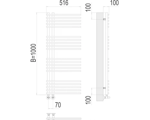 Полотенцесушитель Terminus Астра П20 70х1000