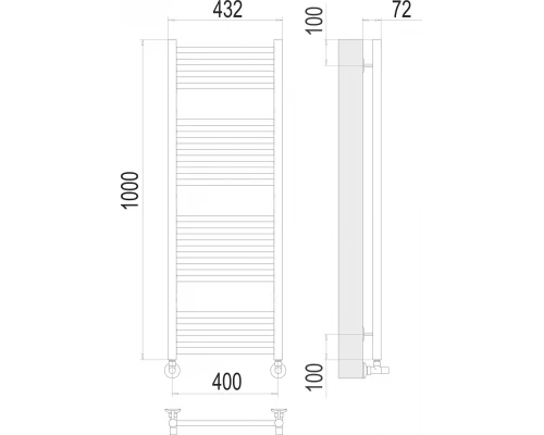 Полотенцесушитель Terminus Аврора П20 400х1000