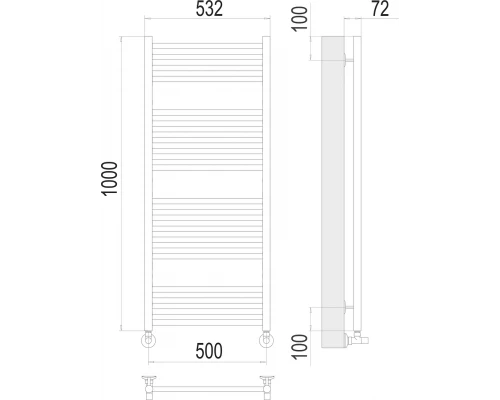 Полотенцесушитель Terminus Аврора П20 500х1000