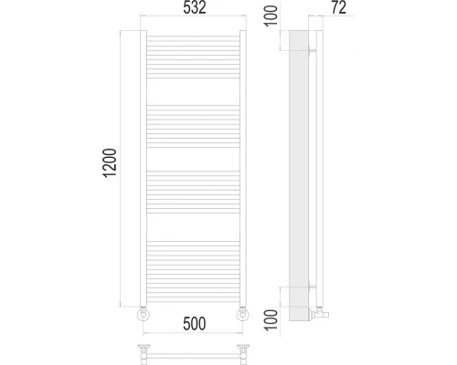 Полотенцесушитель Terminus Аврора П22 500х1200