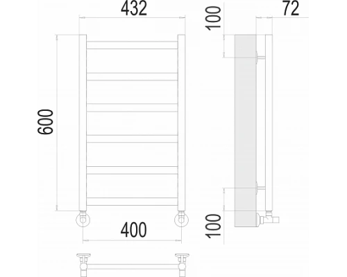 Полотенцесушитель Terminus Аврора П6 400х600