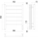 Полотенцесушитель Terminus Аврора П6 500х650 электро