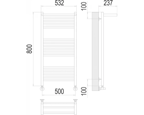 Полотенцесушитель Terminus Аврора с/п П16 500х800