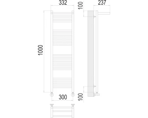 Полотенцесушитель Terminus Аврора с/п П20 300х1000