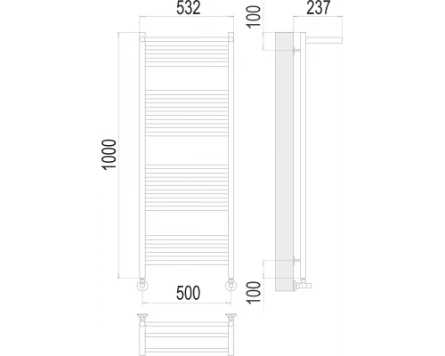 Полотенцесушитель Terminus Аврора с/п П20 500х1000