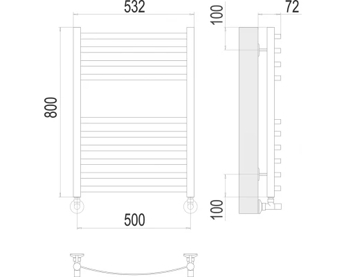 Полотенцесушитель Terminus Авиэль П10 500х800