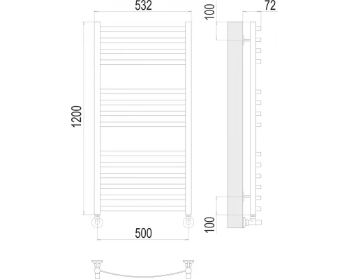 Полотенцесушитель Terminus Авиэль П14 500х1200