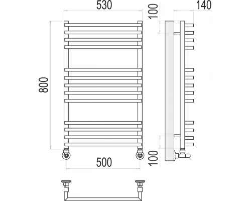 Полотенцесушитель Terminus Берн П13 500х800