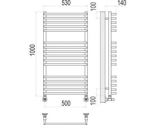 Полотенцесушитель Terminus Берн П16 500х1000