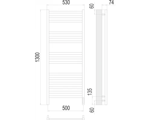 Полотенцесушитель Terminus Енисей П15 500х1300 электро