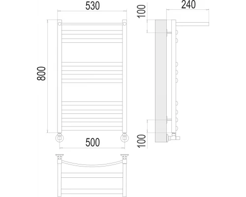 Полотенцесушитель Terminus Енисей с/п П10 500х800