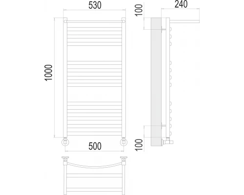 Полотенцесушитель Terminus Енисей с/п П13 500х1000