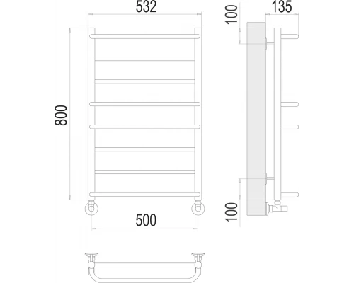 Полотенцесушитель Terminus Евромикс П8 500х800