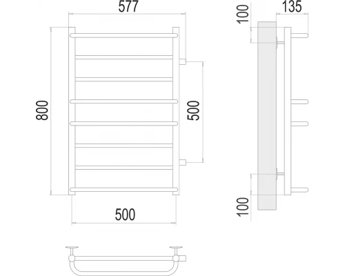 Полотенцесушитель Terminus Евромикс П8 500х800 бп500