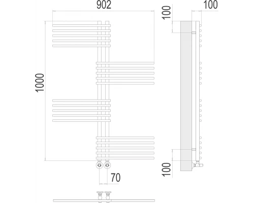 Полотенцесушитель Terminus Европа П20 70х1000