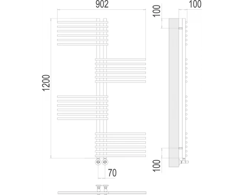 Полотенцесушитель Terminus Европа П24 70х1200