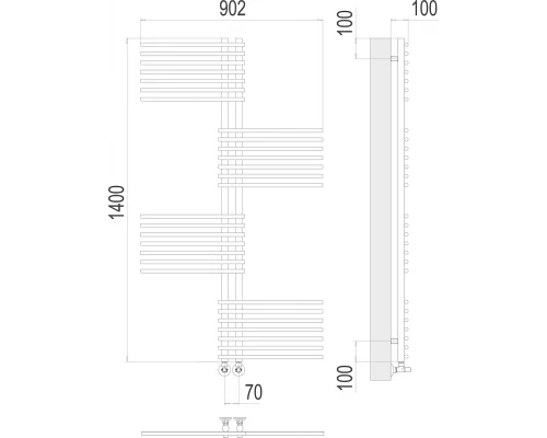 Полотенцесушитель Terminus Европа П28 70х1400