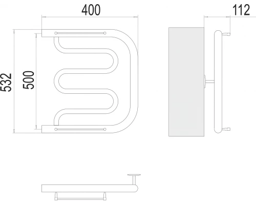 Полотенцесушитель Terminus Фокстрот (1")500х400
