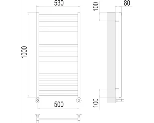 Полотенцесушитель Terminus Грета П13 500х1000